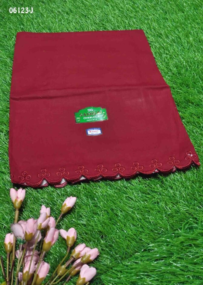 Amirdha -06123-J Maroon Color 8Part Cotton**Sangai Brand** INSKIRT / PETTICOAT CM1239301 (LR3B)