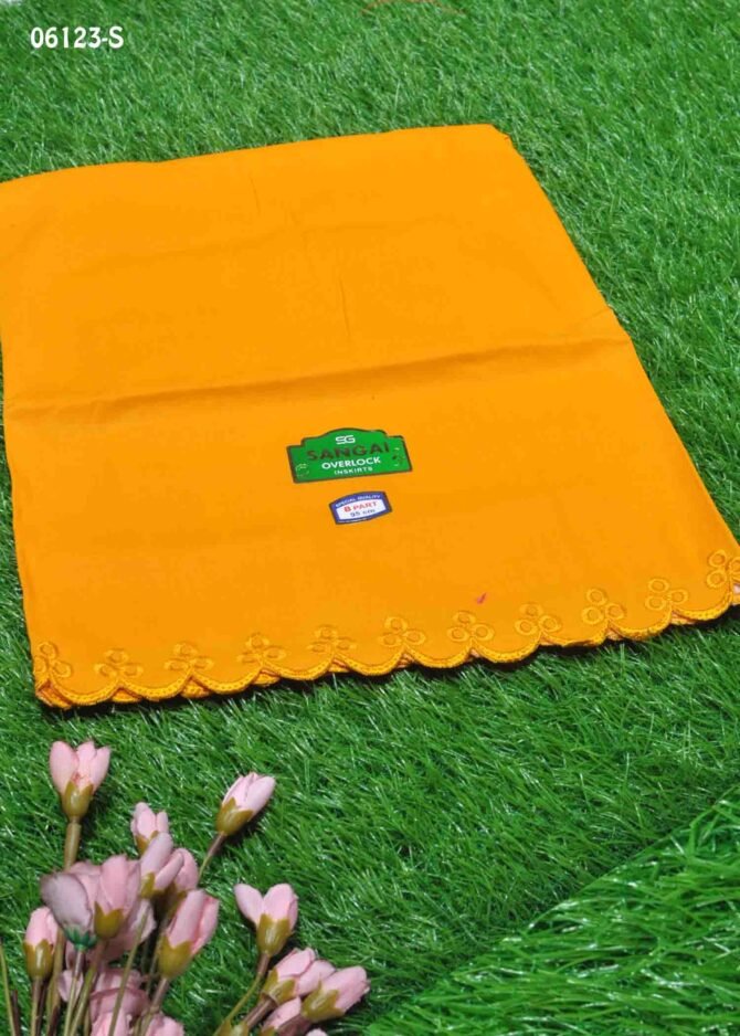 Anitha -06123-S Daisy Yellow Color 8Part Cotton**Sangai Brand** INSKIRT / PETTICOAT CM1239301 (LR3B)