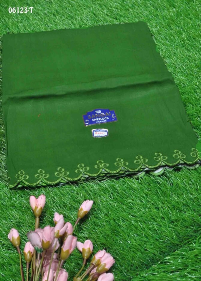 Anitha -06123-T Grasshopper Green Color 8Part Cotton**Sangai Brand** INSKIRT / PETTICOAT CM1239301 (LR3B)