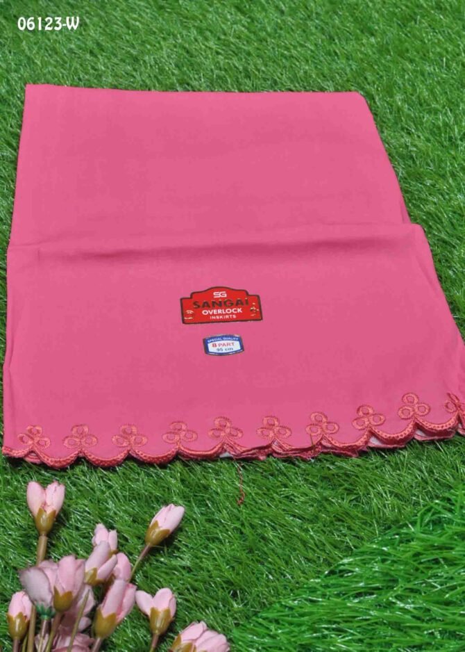 Anitha -06123-W Fandango Pink Color 8Part Cotton**Sangai Brand** INSKIRT / PETTICOAT CM1239301 (LR3B)