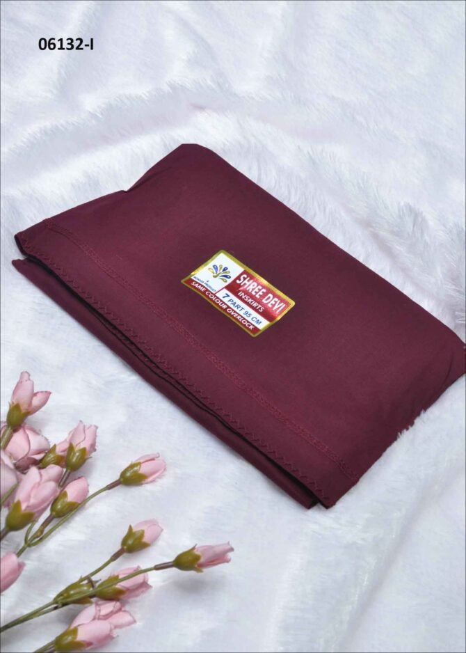 Nivya - 06132-I  Maroon Color 7Part Cotton**Shree Devi Brand** INSKIRT / PETTICOAT CM1231263 (LR2D)