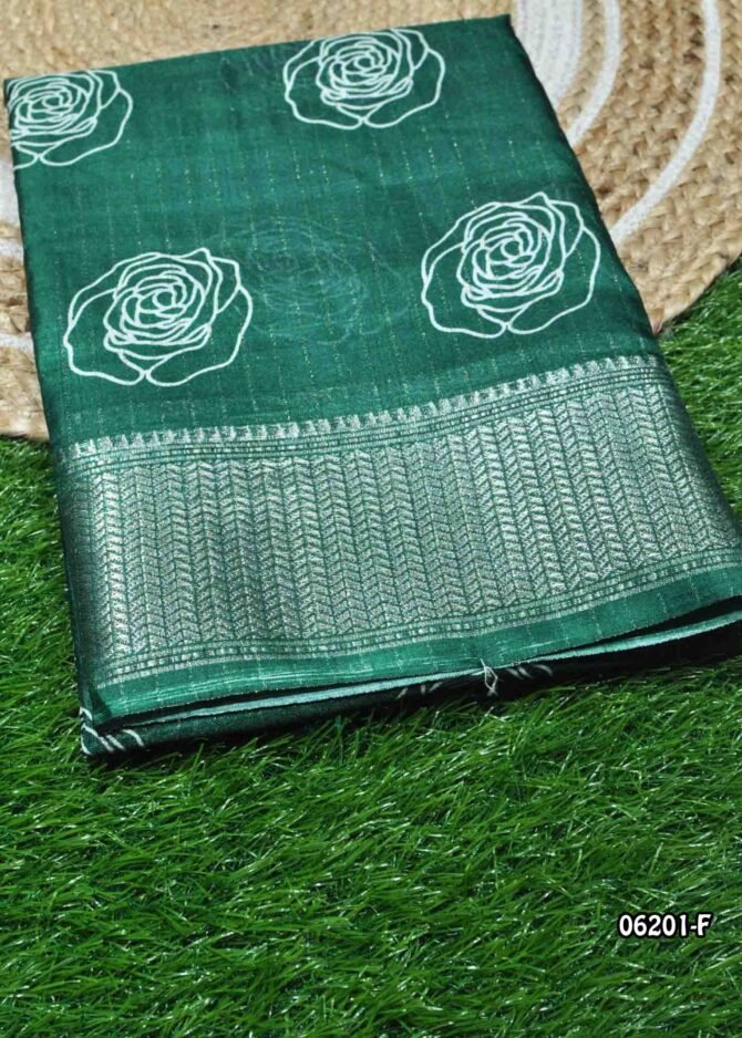 Roja - 06201-F   Green Color Dola Silk Saree CM1224751 (RR1C)