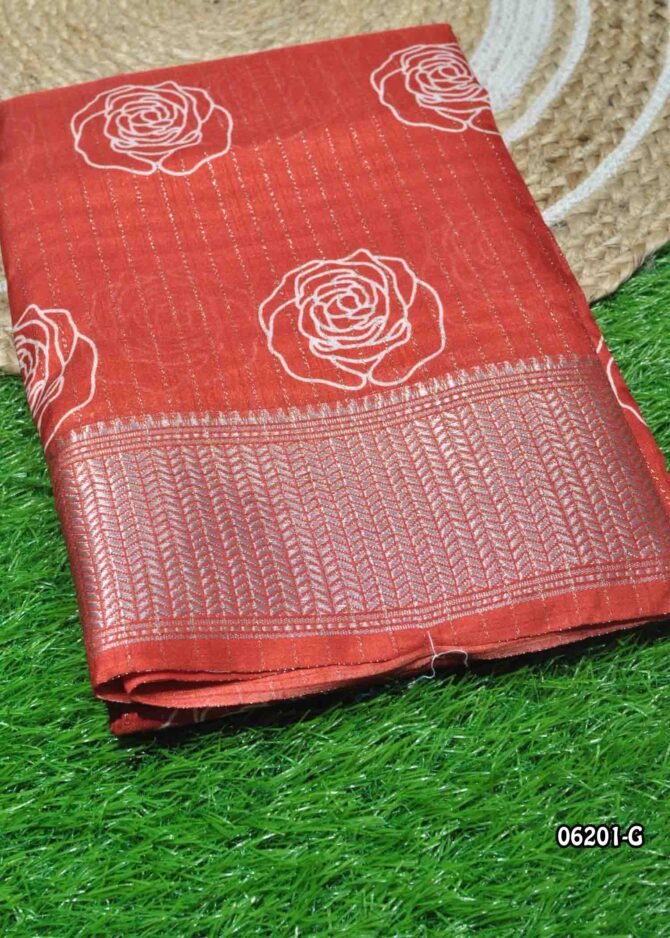 Roja - 06201-G   Salsa Red Color Dola Silk Saree CM1224751 (RR1C)