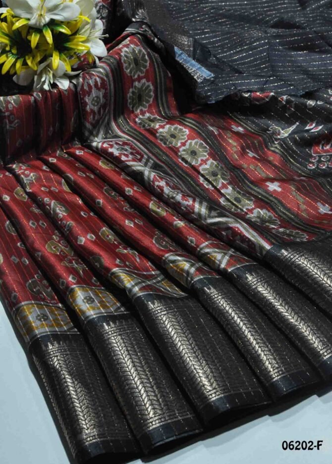 Sunflower - 06202-F  Red Color Dola Silk Saree CM1216665 (RR1C)