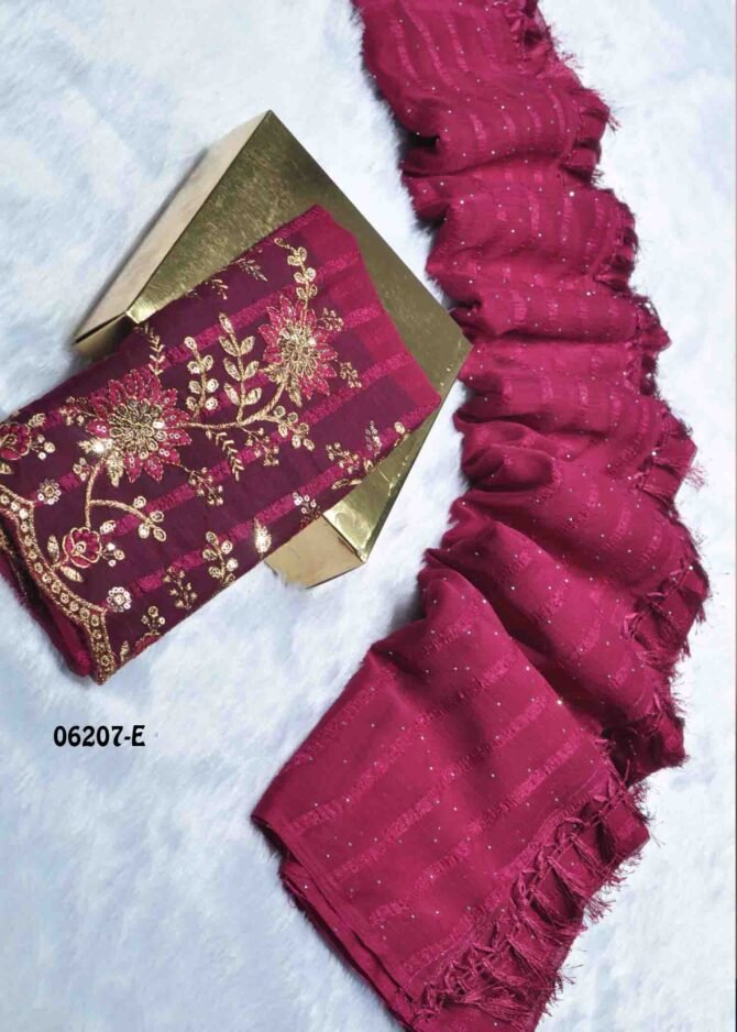 Dihiksha - 06207-E  Pink Color Elagant Soft Chiffon Saree CM1234293 [LR1C]