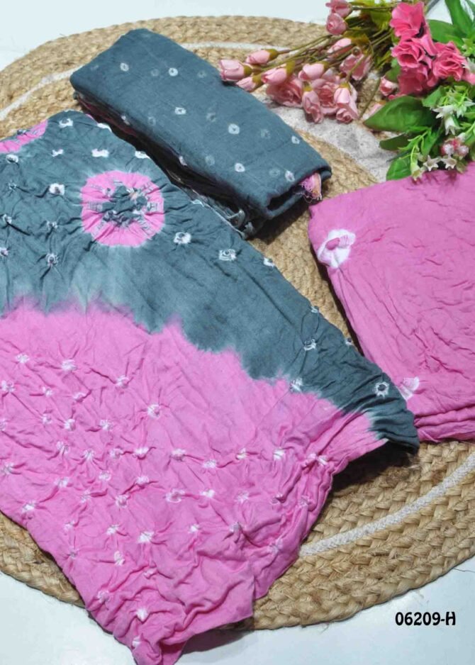 Ashinya - 06209-H   Grey with Pink Color Cotton Salwar Material CM1229074 (LR1C)