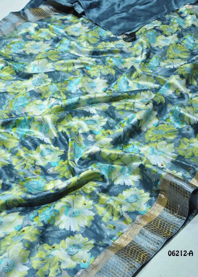 Deeksha - 06212-A   Multi Color Elegant Look Floral Design Moss Chiffon Saree CM1184115 [LR1D]