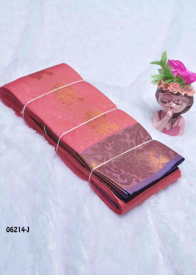 Vandana - 06214-J   Watermelon Pink Color Wonderful Traditional Wear Semi-Pattu Saree CM1234428 (LR1E)