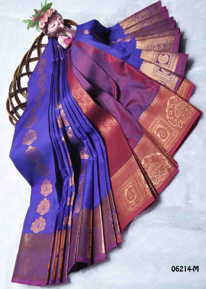 Vandana - 06214-M   Violet Color Wonderful Traditional Wear Semi-Pattu Saree CM1234428 (LR1E)