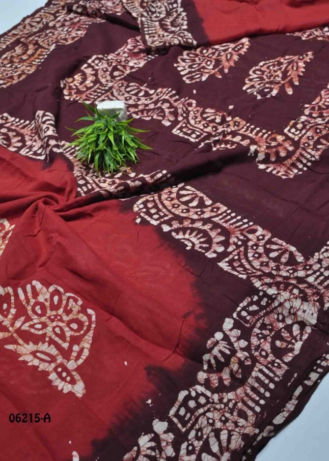 Yashwitha - 06215-A  Red Color Pure Cotton Saree CM1233219 [LR1B]