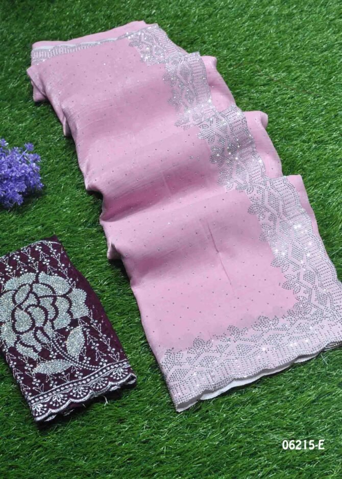 Haritha - 06215-E   Baby Pink Color Beautiful Jimmy Choo Saree CM1226422 (RR1E)