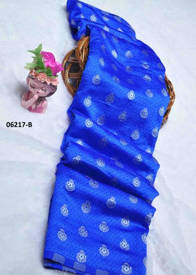 Dhanasri - 06217-B   Ink Blue Color Elegant Look Embose Cotton Saree CM1232970 [LR1D]