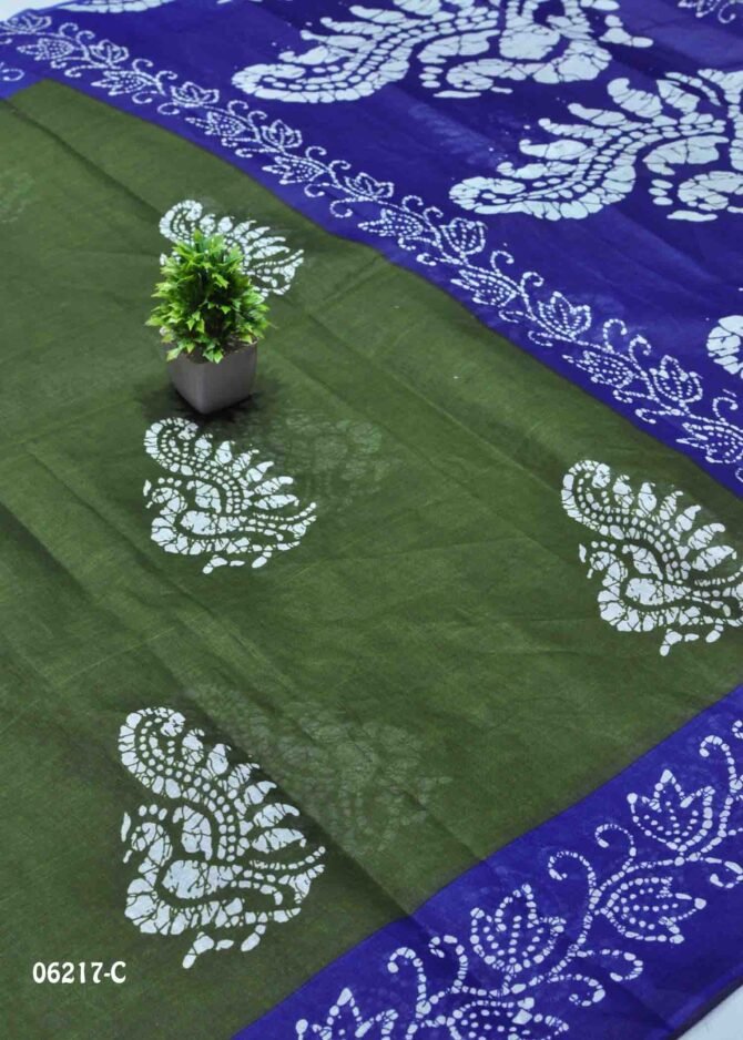 Jeyashri - 06217-C   Clover Green Color Summer Special Cotton Saree CM1222898 (RR2E)