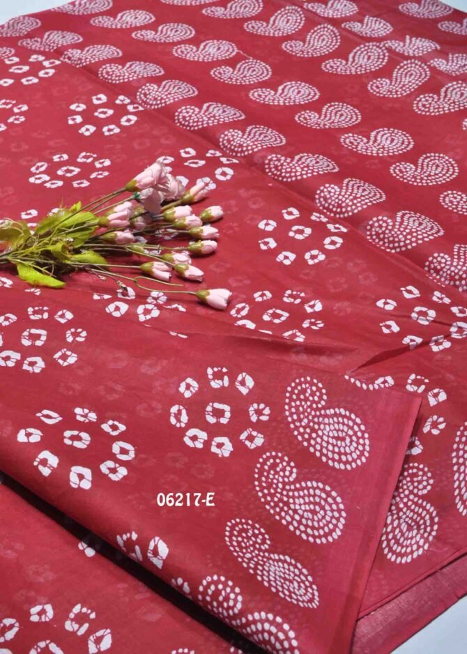 Jeyashri - 06217-E   Red Color Summer Special Cotton Saree CM1222898 (RR2E)