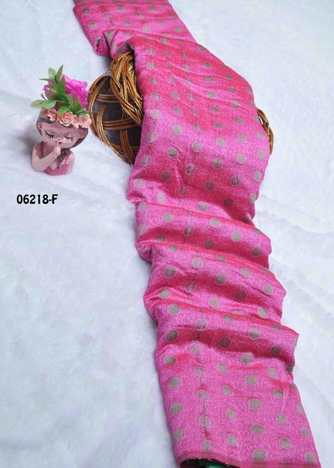 Sowmiya - 06218-F   FlamingoPink Color Elegant Look Embose Cotton Saree CM1232970 [LR1E]