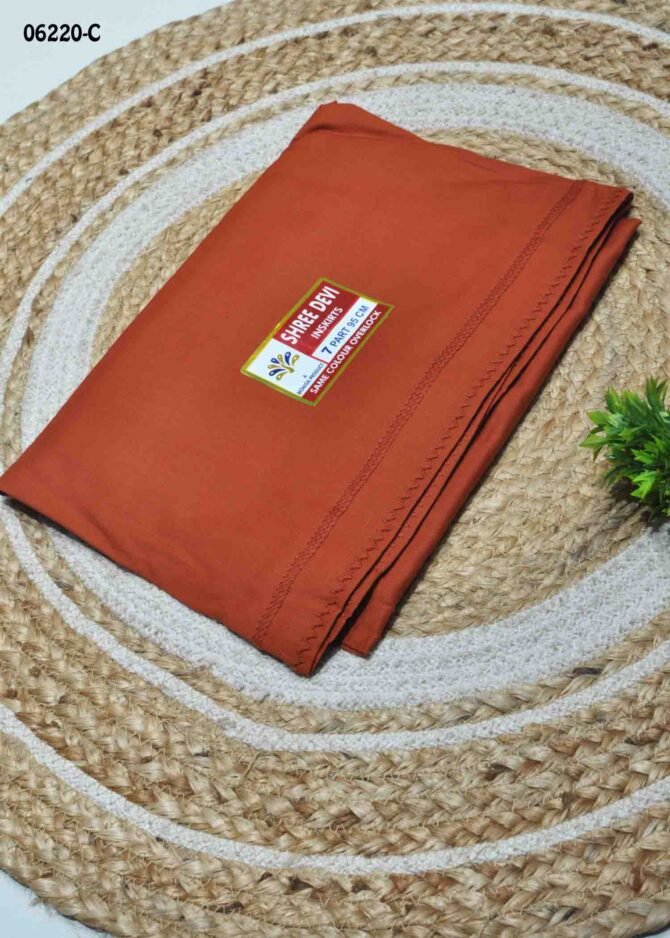 Ishita - 06220-C  Antique Brown Color 7Part Cotton**Shree Devi Brand** INSKIRT / PETTICOAT CM1231263