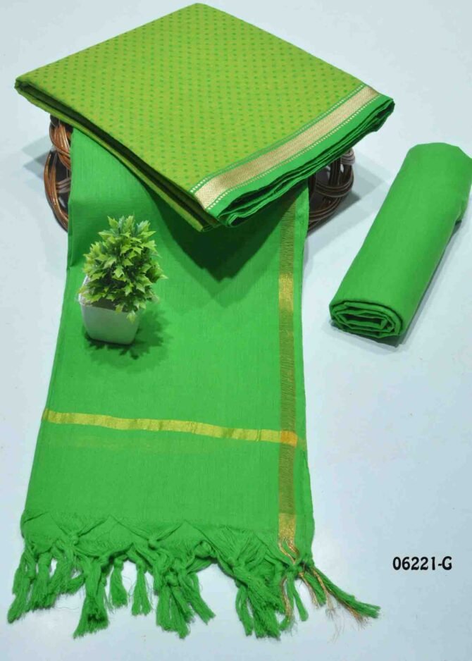 Yatika - 06221-G  Lawn Green Color  South Cotton Salwar Material CM1218239 (RR2C)
