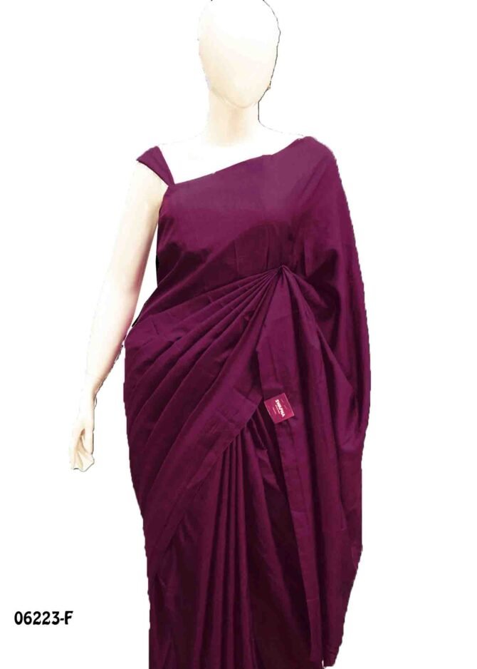 Vaheetha -06223-F Purple Color Shiny Party Wear Elegant Look Plain Vichithra Silk Saree CM1235373 (LR2D)