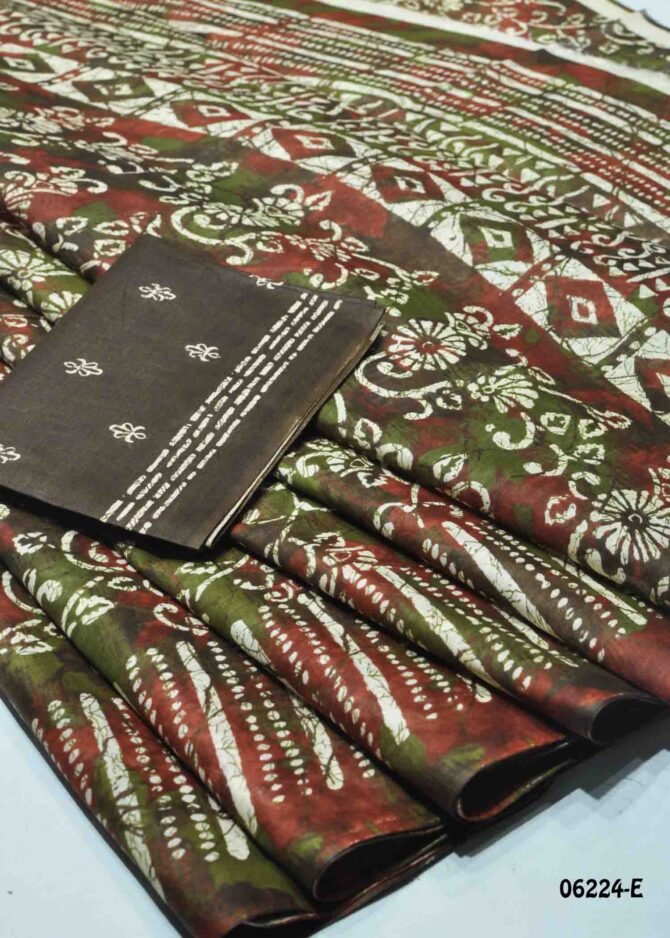 Lakhani Batik Beauty - 06224-E  Multi Color Summer Special Pure Cotton Saree CM1209862 (RR2E)