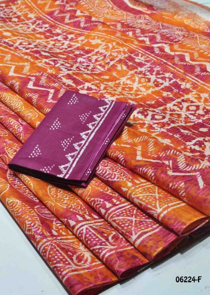 Lakhani Batik Beauty - 06224-F  Multi Color Summer Special Pure Cotton Saree CM1209862 (RR2E)