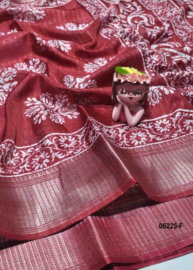 Archana - 06225-F   Maroon Color Dola Silk Saree CM1224751 (RR2C)