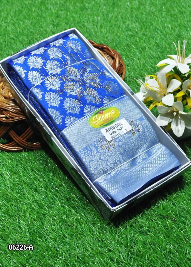 Zivisha - 06226-A  Admiral Blue Color Traditional Wear Banarasi Saree CM1216112 [RR2B]