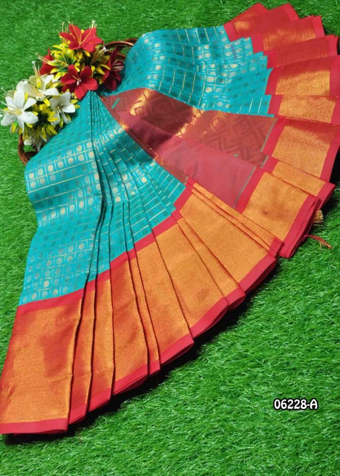 Nivanisha - 06228-A  Tiffany Sky Blue Color Beautiful Traditioal Look Silk Cotton Saree CM1236113 (LR3D)