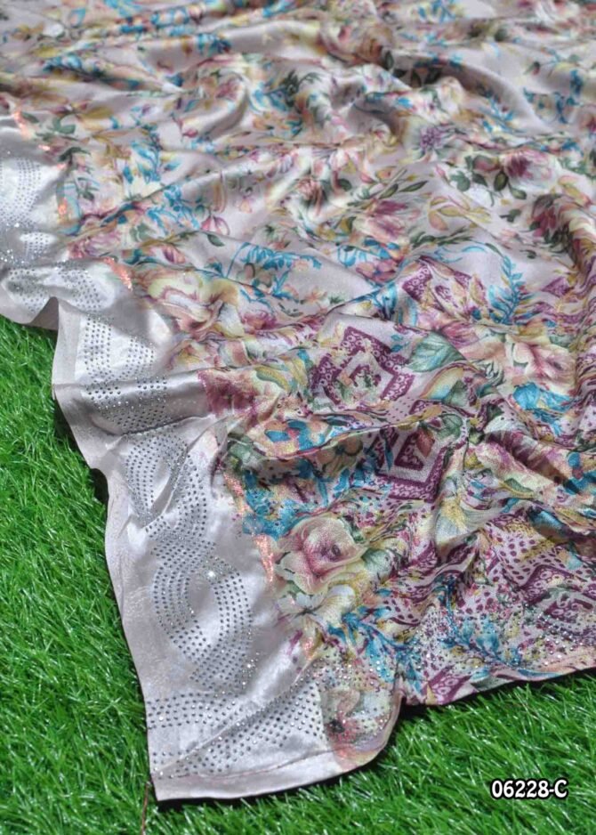 Srividhya - 06228-C  Wistful Pink Color Moss Chiffon Saree CM1208313 (RR2C)
