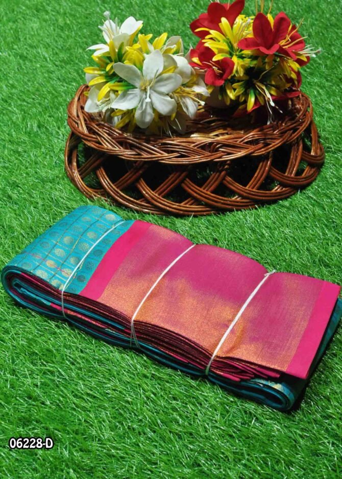 Nivanisha - 06228-D  Celeste Sky Blue Color Beautiful Traditioal Look Silk Cotton Saree CM1236113 (LR3D)
