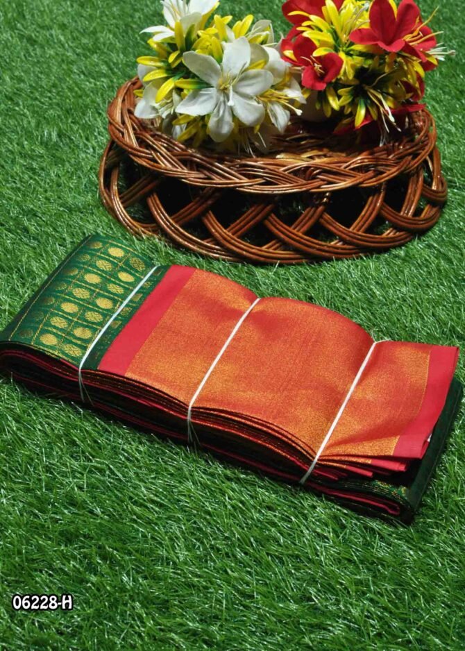 Nivanisha - 06228-H  Broccoli Green Color Beautiful Traditioal Look Silk Cotton Saree CM1236113 (LR3D)