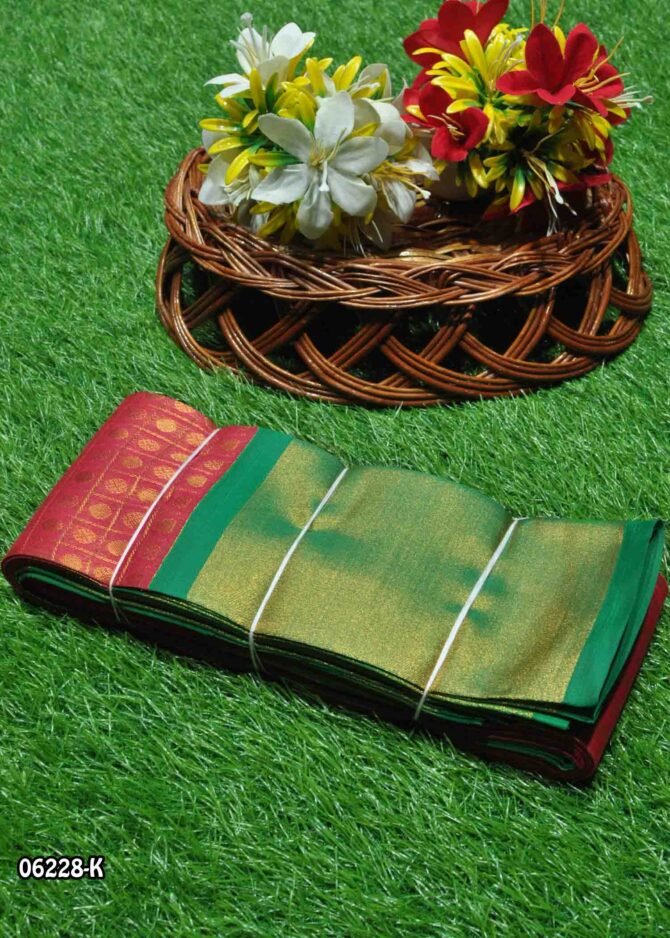 Nivanisha - 06228-K  Desire Peach Color Beautiful Traditioal Look Silk Cotton Saree CM1236113 (LR3D)