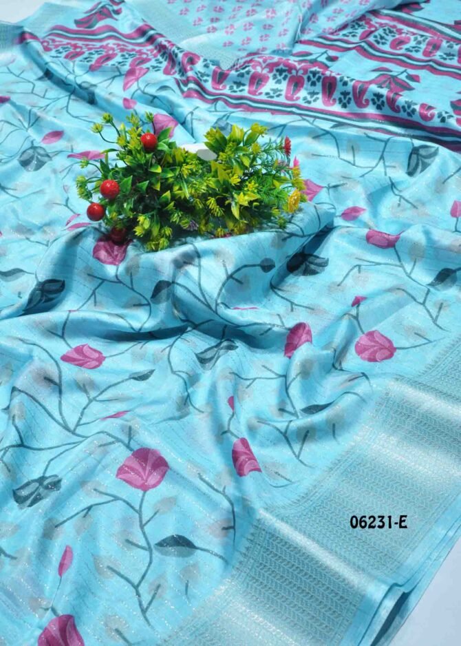 Samshruthy - 06231-E   Celeste Sky Blue Color Dola Silk Saree CM1224751 (RR1C)