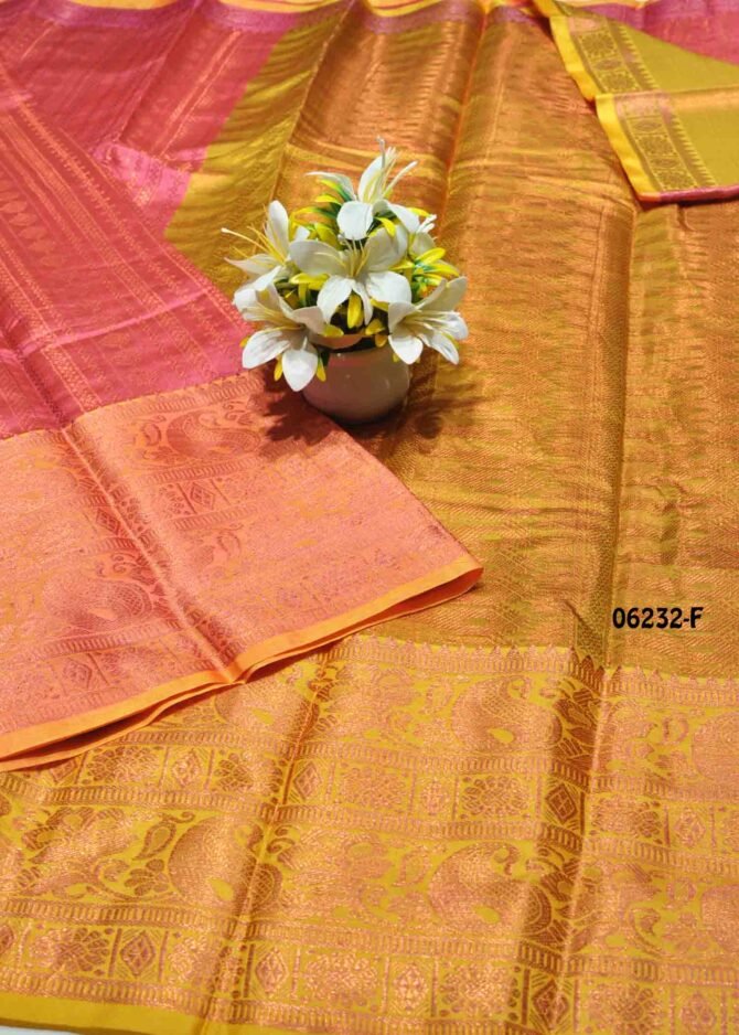 Dhananyasri - 06232-F  Watermelon Pink Color Traditional Wear Lichi Silk Saree CM1226453 [RR3C]