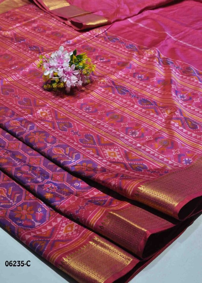 Lakshmitha - 06235-C  IndigoPurple Color Elagant PochamPally Saree CM1151935 (LR4D)