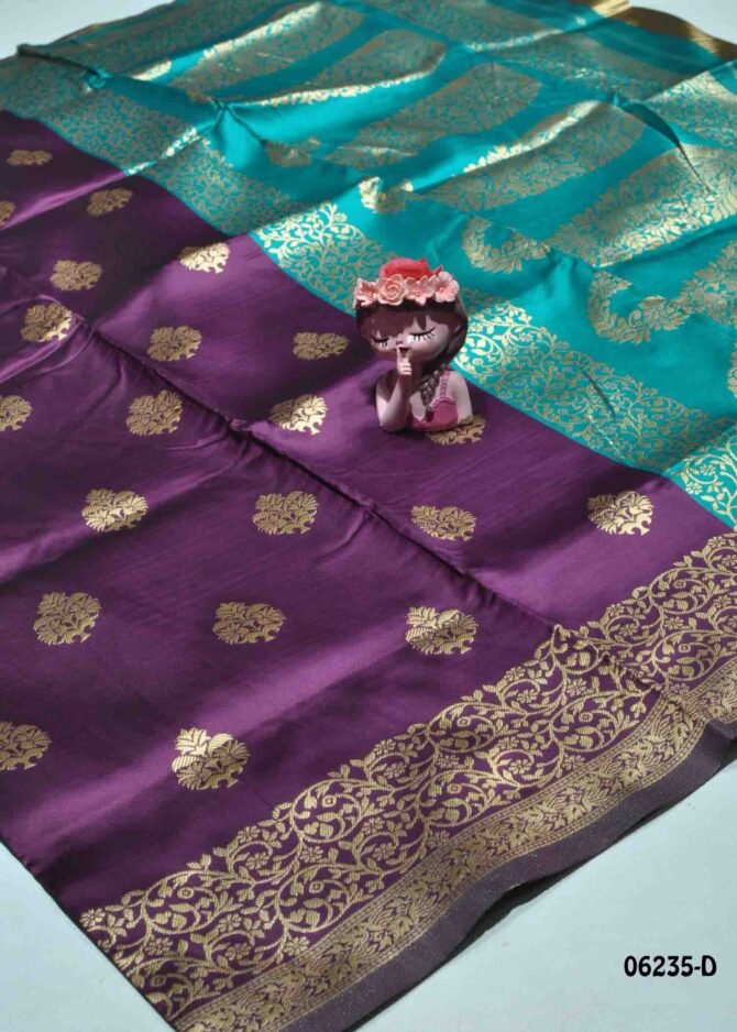 Poorvaja - 06235-D  Purple Color Traditional Wear Banarasi Saree CM1218663 [RR3C]