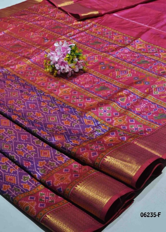 Lakshmitha - 06235-F  IndigoPurple Color Elagant PochamPally Saree CM1151935 (LR4D)