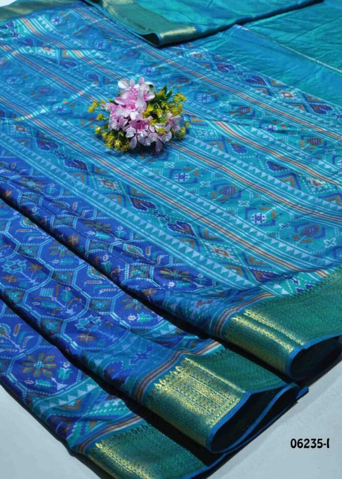 ThiyaSri - 06235-I  Yaleblue Color Elagant PochamPally Saree CM1151935 (LR4D)