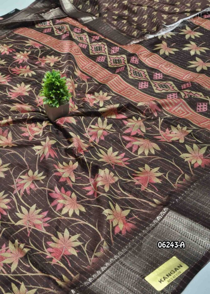 Varalakshmi- 06243-A  Brown Color Elagant Dola Silk Saree CM1237255 (LR4E)