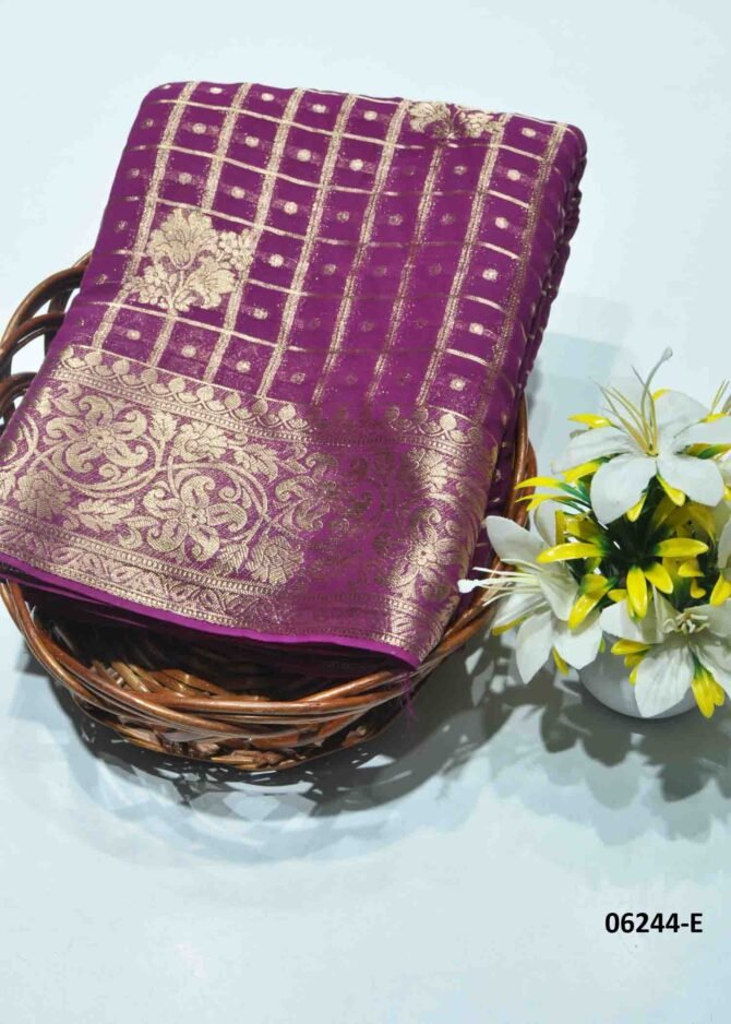 AkhilNila - 06244-E   PlumPurple Color Excellent Traditional Look Mysore Crepe Silk Saree CM1228267 (RR3E)