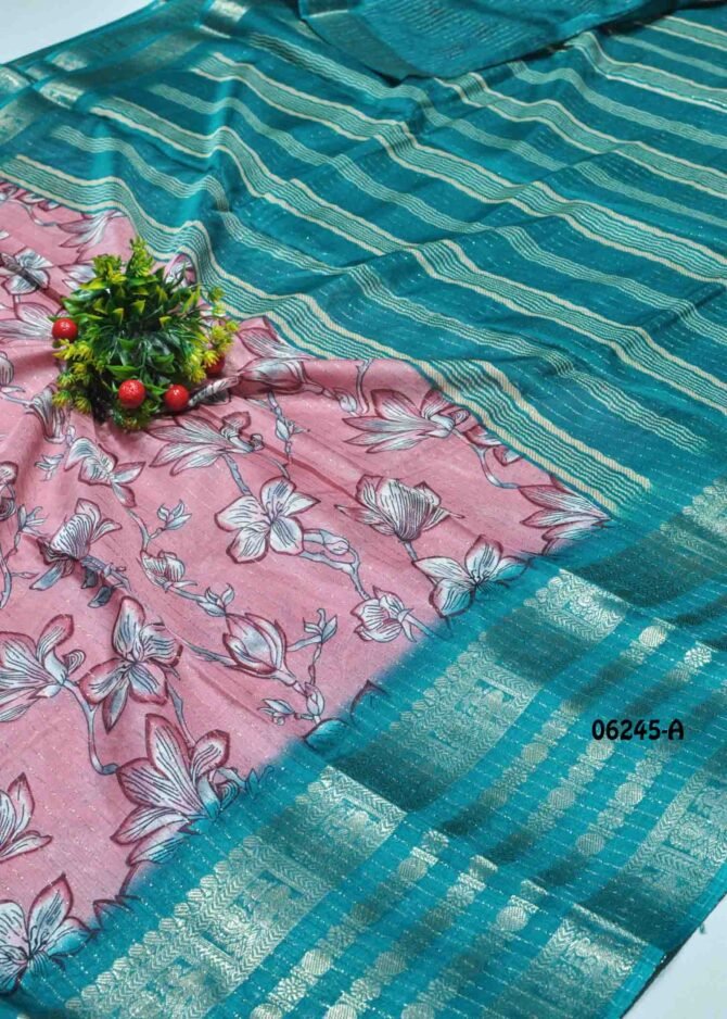 SaiLeela- 06245-A  QueenPink Color Elagant Dola Silk Saree CM1235544 (LR5E)