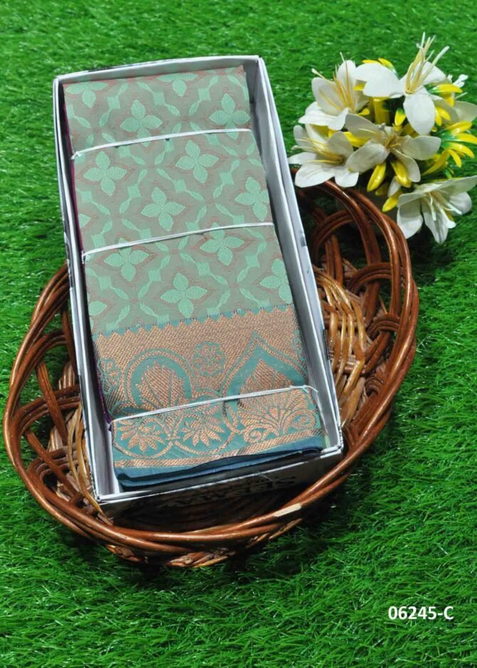 Anishkasri - 06245-C   Green Color Excellent Semi Aparna Saree CM1222354 (RR3B)