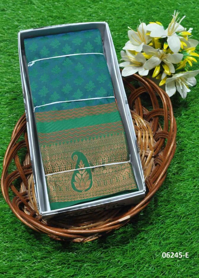 Anishkasri - 06245-E  Peacock Green Color Excellent Semi Aparna Saree CM1222354 (RR3B)