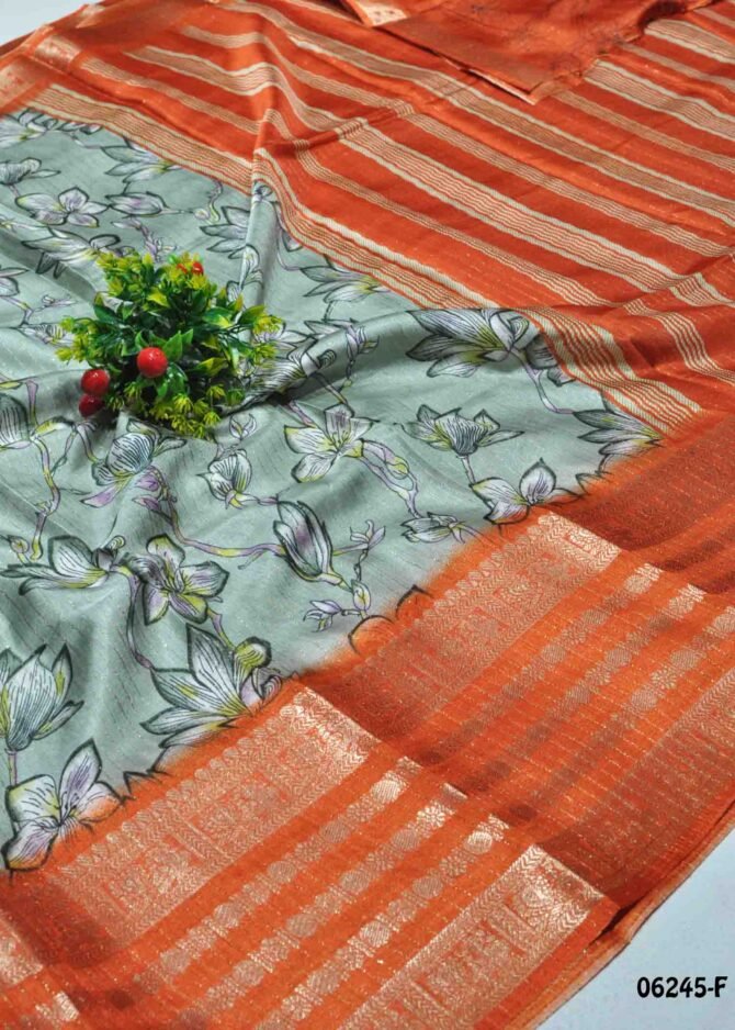 SaiLeela- 06245-F  CelesteGreen Color Elagant Dola Silk Saree CM1235544 (LR5E)
