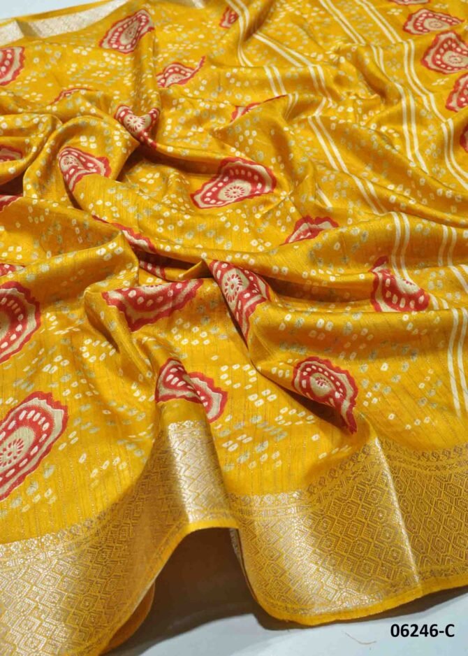 Chithrika - 06246-C   Apricot Yellow Color Dola Silk Saree CM1224751 (RR2C)