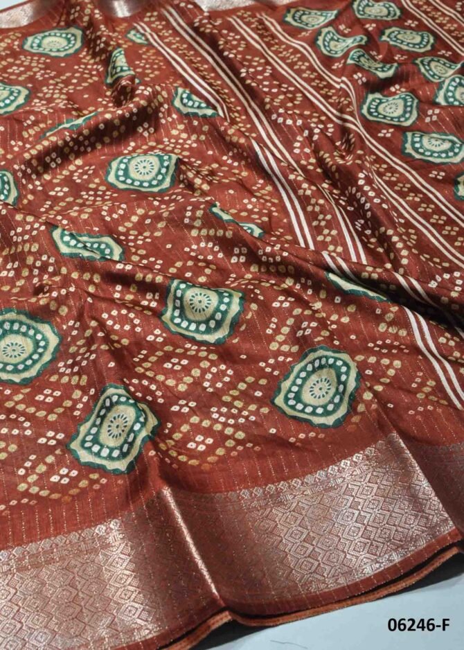 Chithrika - 06246-F   Cinnamon Brown Color Dola Silk Saree CM1224751 (RR2C)