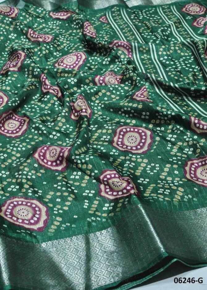 Chithrika - 06246-G   Bottle Green Color Dola Silk Saree CM1224751 (RR2C)