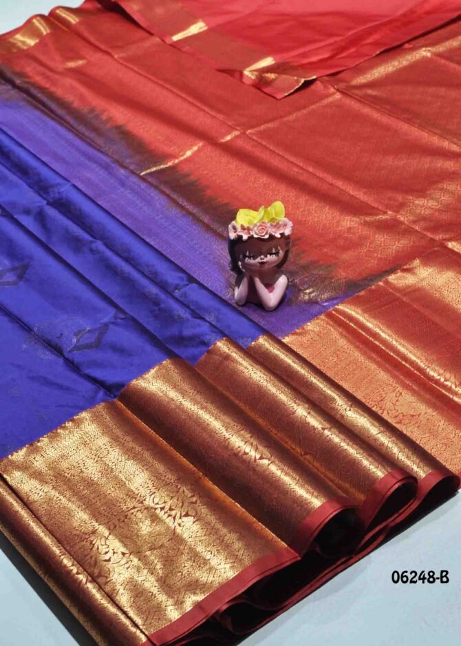 Ankaiyarkanni - 06248-B  YaleBlue Color Excellent Traditional Wear Semi-Pattu Saree CM1228257 (LR2B)