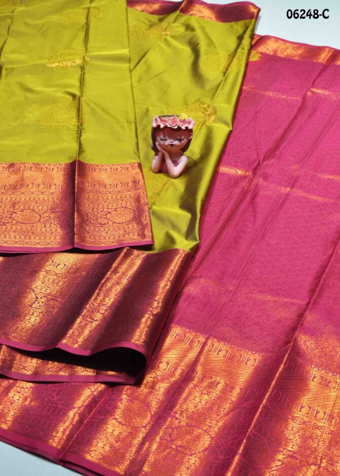 Ankaiyarkanni - 06248-C  TeaGreen Color Excellent Traditional Wear Semi-Pattu Saree CM1228257 (LR2B)