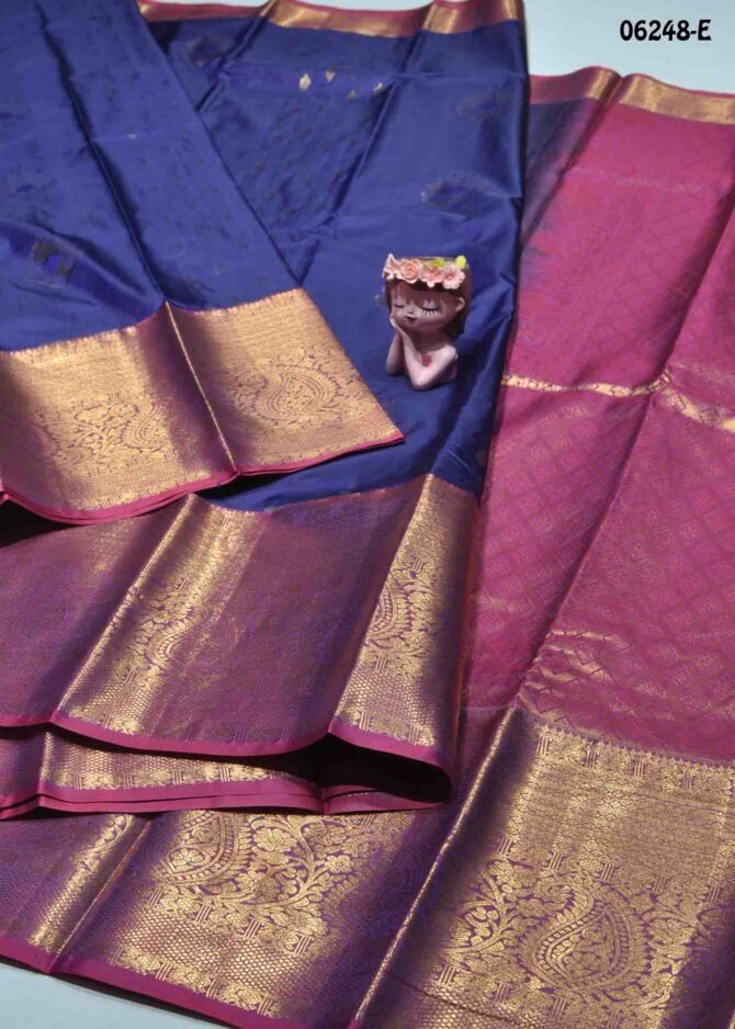 Ankaiyarkanni - 06248-E  DarkViolet Color Excellent Traditional Wear Semi-Pattu Saree CM1228257 (LR2B)