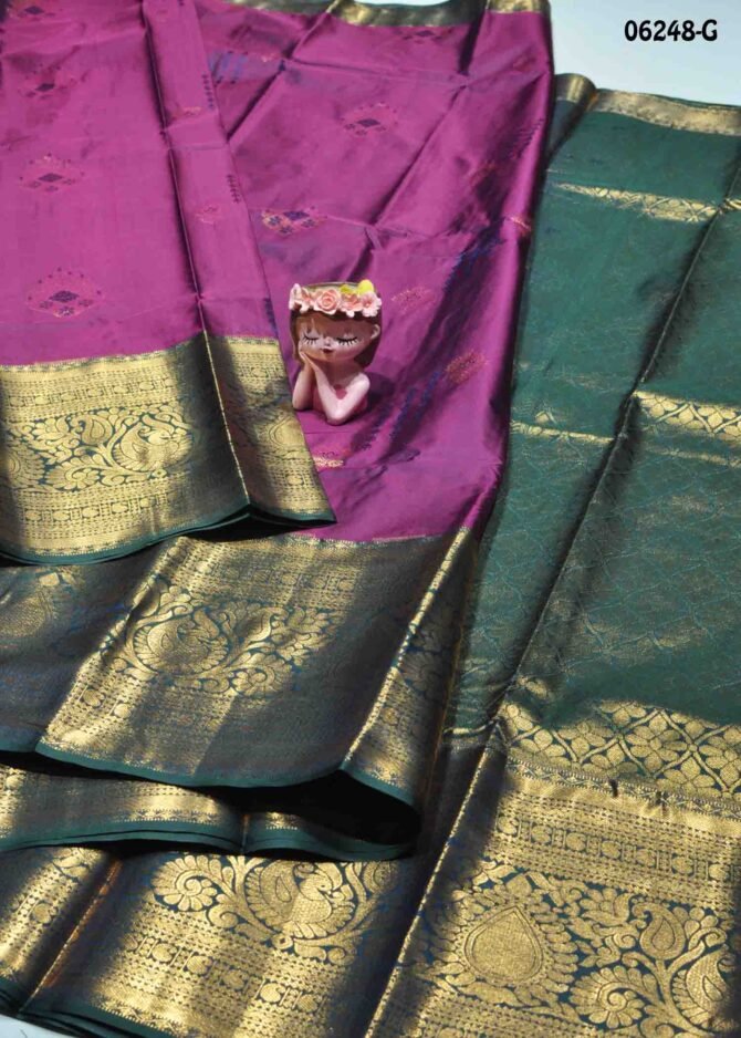 Ankaiyarkanni - 06248-G  Magenta Color Excellent Traditional Wear Semi-Pattu Saree CM1228257 (LR2B)